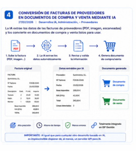 Conversión de facturas de proveedores